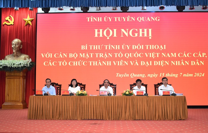 Bí thư Tỉnh ủy đối thoại với cán bộ Mặt trận Tổ quốc Việt Nam các cấp, các tổ chức thành viên và đại diện Nhân dân